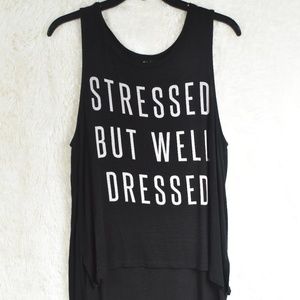 Black Tank Top (Dip Hem)